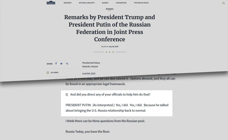 © Screenshot whitehouse.gov (Montage) Screenshot der Webseite whitehouse.gov zeigt eine umstrittene Interviewpassage