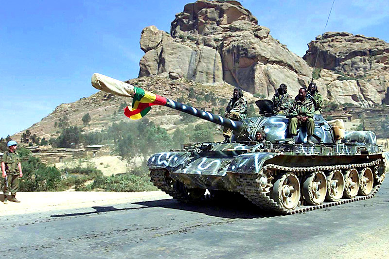 © APA/AFP/Remco Schoonderwoerd Äthiopischer Panzer