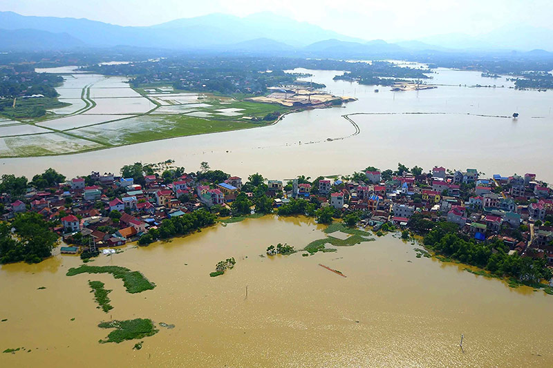 © AP/Vietnam News Agency Überfluteter Ort in Vietnam