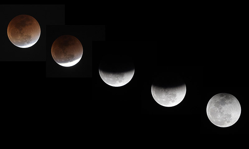 © APA/AFP/Aamir Qureshi Verlauf einer Mondfinsternis