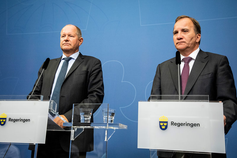 © APA/AFP/TT/Christine Olsson Dan Eliasson und Stefan Löfven