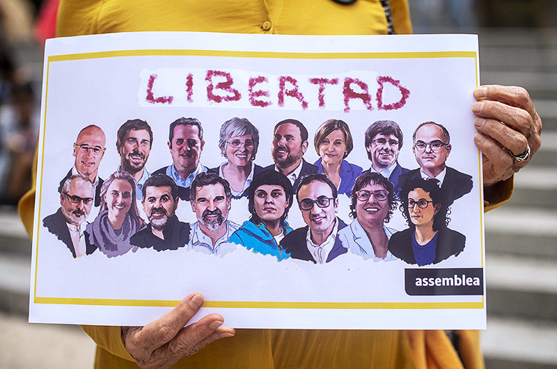 Plakat der katalanischen politischen Gefangenen