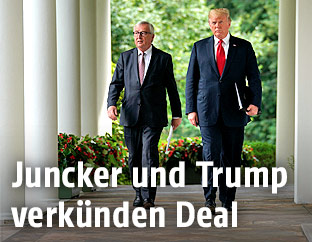 EU-Kommissionspräsident Jean-Claude Juncker und US-Präsident Donald Trump