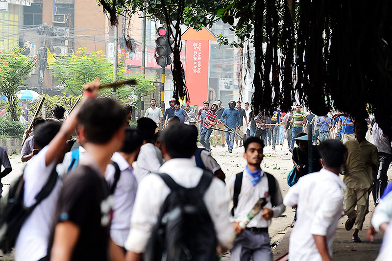 © APA/AFP/Munir Uz Zaman Demonstrationsteilnehmer