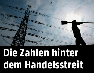 Ein Arbeiter in Schanghai