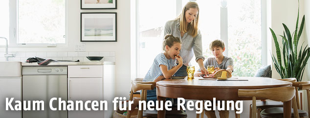 Familie am Küchentisch