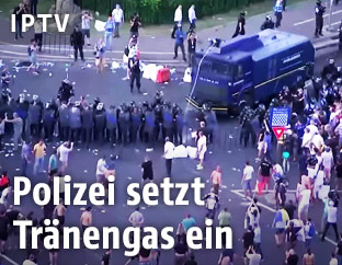 Einsatzkräfte bei Protesten in Rumänien
