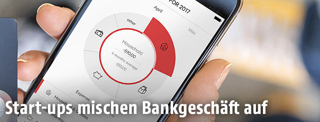 Grafisch dargestellte Ausgabenstatistik auf einem Smartphone
