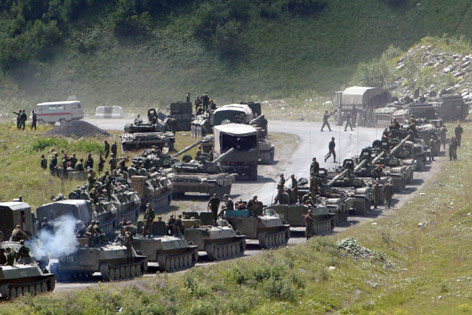 © AP/Musa Sadulayev Russisches Militär in Südossetien 2008