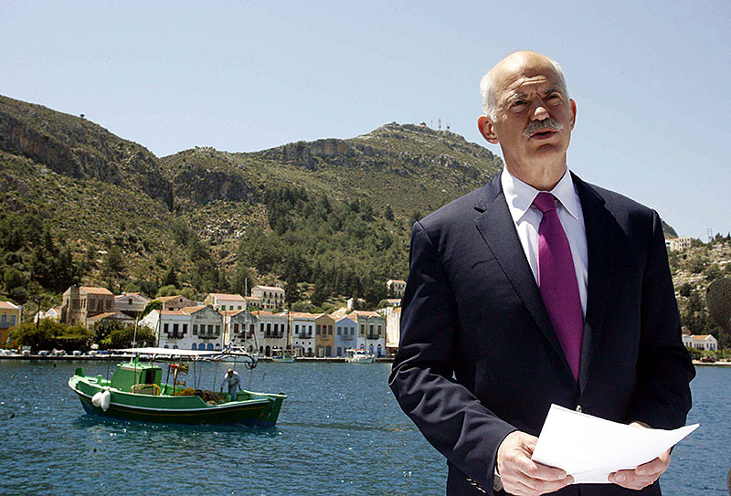 © APA/AFP/Tatiana Bolari Griechenlands Ex-Regierungschef Giorgos Papandreou