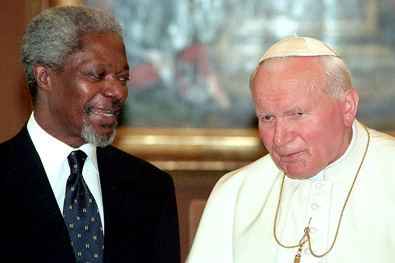 © Reuters UNO-Generalsekretär Kofi Annan und Papst Johannes Paul II