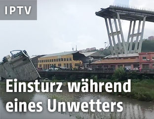 Eingestürzte Autobahnbrücke