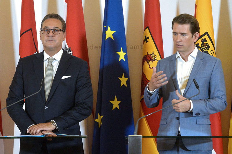 © APA/Herbert Pfarrhofer Sebastian Kurz und Heinz Christian Strache