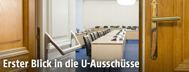 Blick in den Sitzungssaal des BVT-Ausschusses