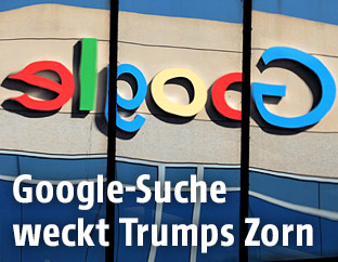 Spiegelbild eines Google-Logos