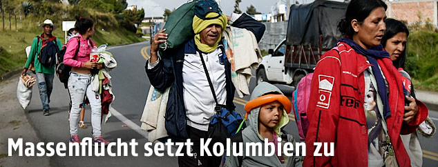Menschen aus Venezuela auf der Flucht in Kolumbien