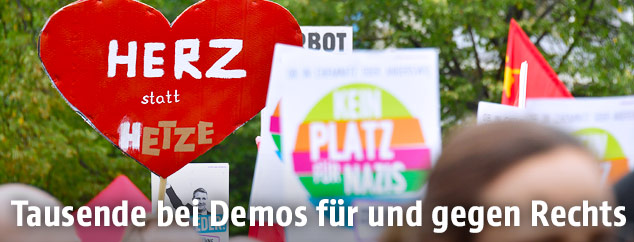 Demonstranten in Chemnitz